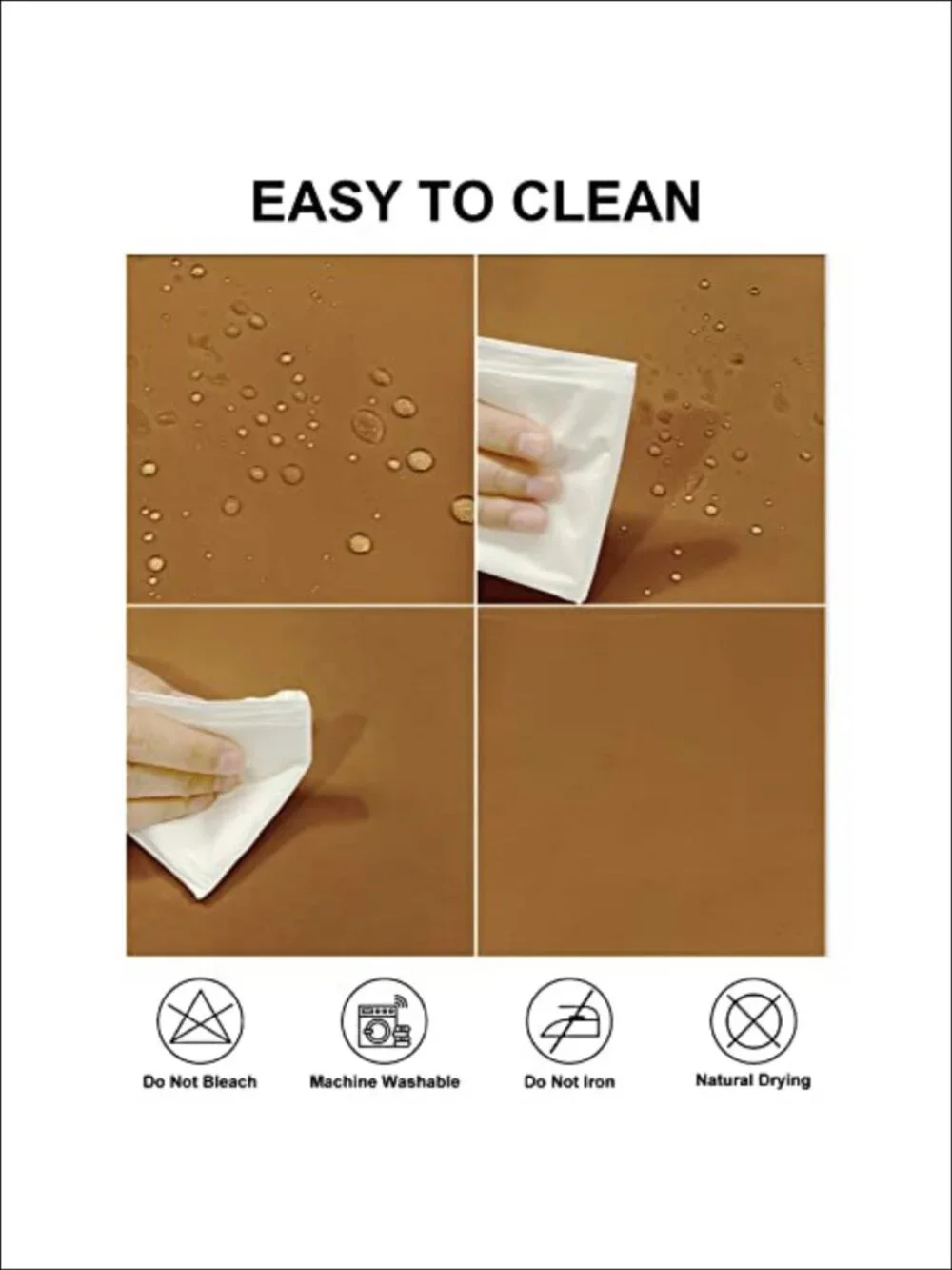 Waterproof Polyester Tablecloth 60x102 Rectangular Dining Party Set of 2